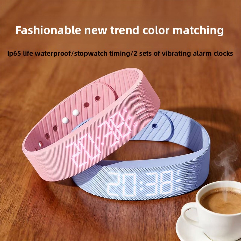 ساعة منبه رقمية LED مع سوار سي - مراجعة Running Watch وسعره
