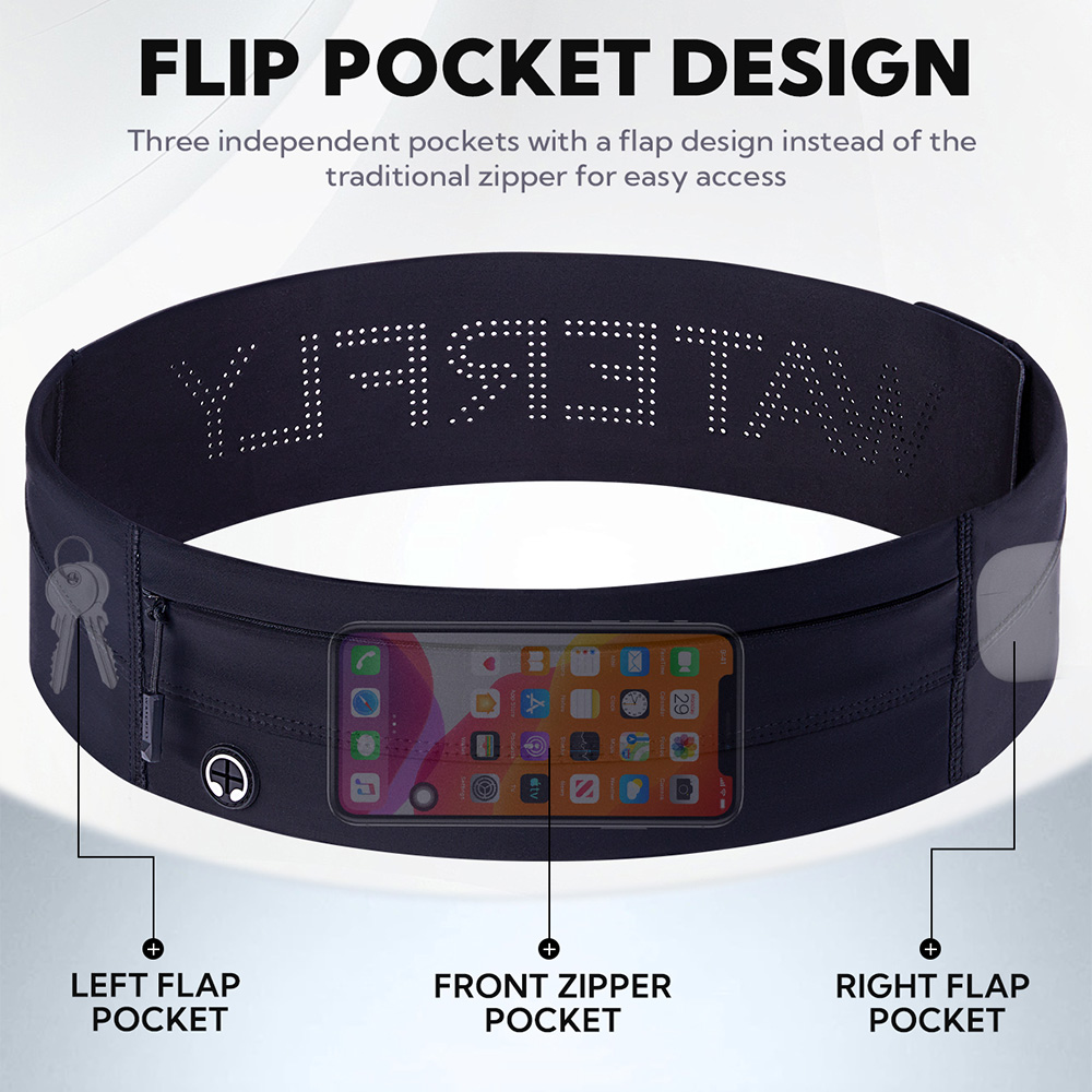 WATERFLY حزام الجري حزمة مراوح - مراجعة Running Belt وسعره